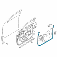 OEM Nissan Titan XD Weatherstrip-Front Door, RH Diagram - 80830-EZ00A