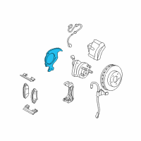 OEM Oldsmobile Aurora Shield, Front Brake Diagram - 18060857