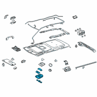 OEM 2020 Toyota Sienna Map Lamp Assembly Diagram - 63650-08571-B0