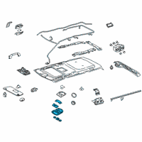 OEM 2011 Toyota Sienna Map Lamp Assembly Diagram - 63650-08460-B0