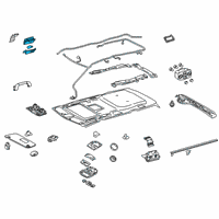 OEM 2018 Toyota Sienna Reading Lamp Assembly Diagram - 81240-08030-E0