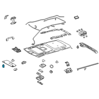 OEM 2016 Toyota Sienna Sunvisor Holder Diagram - 74348-08030-B0