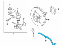 OEM Nissan Rogue Hose-Brake Booster Diagram - 47474-6RA0A