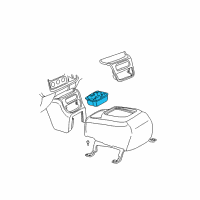 OEM GMC Sierra 2500 Cup Holder Diagram - 12472734