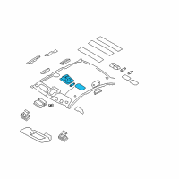 OEM 2008 Hyundai Azera Room Lamp Assembly Diagram - 92860-3L001-X6