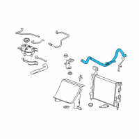 OEM Pontiac Solstice Radiator Outlet Hose (Lower) Diagram - 19130198