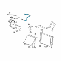 OEM Pontiac Solstice Radiator Surge Tank Air Bleed Hose (Engine To Tee Fitting) Diagram - 19129966