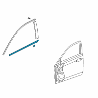 OEM 2009 Acura TSX Molding Assembly, Right Front Door Diagram - 72410-TL0-003