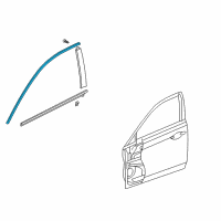 OEM 2014 Acura TSX Molding Assembly, Left Front Door Sash Diagram - 72465-TL0-003