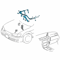 OEM Lexus Cord Set, Coil & Spark, W/Resistive Diagram - 19037-20011