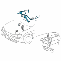 OEM 2003 Toyota Camry Cable Set Diagram - 19037-20011