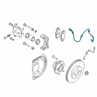 OEM Nissan Sensor Assembly-Anti SKID, Front Diagram - 47910-4BA0A