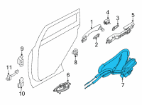 OEM 2020 Nissan Sentra Controller-Lock & Remote, Rear Door RH Diagram - 82500-6LE0A