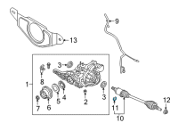 OEM 2021 Ford Bronco Sport Snap Ring Diagram - K2GZ-3B498-B