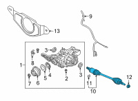 OEM 2022 Ford Bronco Sport SHAFT ASY Diagram - LX6Z-4K138-A