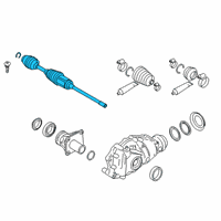 OEM 2020 BMW M850i xDrive Gran Coupe Front Left Cv Axle Assembly Diagram - 31-60-8-694-341