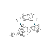 OEM 2009 Lexus GX470 Quarter Trim Cup Holder Diagram - 66991-60020-A0