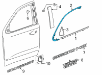 OEM 2021 GMC Sierra 3500 HD Upper Molding Diagram - 84938757