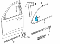 OEM 2022 Chevrolet Silverado 2500 HD Corner Molding Diagram - 84692186