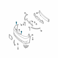 OEM 1990 Toyota Tercel Bumper Cover Bolt Diagram - 90109-06122