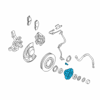 OEM 2001 Infiniti QX4 Front Road Wheel Hub Assembly Diagram - 40202-1W094