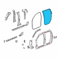 OEM GMC Canyon Weatherstrip On Body Diagram - 23271822