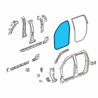 OEM 2016 GMC Canyon Weatherstrip On Body Diagram - 23412191