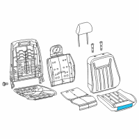 OEM 2018 Chrysler 300 Seat Cushion Foam Diagram - 68138326AA