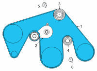 OEM 2021 Nissan Frontier Belt-Fan & ALTERNATOR Diagram - 11720-9BT0A