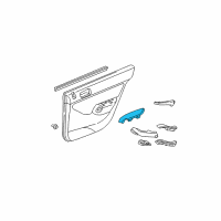 OEM 2005 Honda Civic Armrest Assembly, Right Rear Door (Ivory) Diagram - 83705-S5A-003ZD