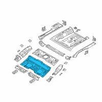 OEM 2017 Hyundai Ioniq Member Assembly-Rear Floor Front Cross Complete Diagram - 65611-G2000