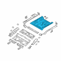 OEM 2018 Hyundai Ioniq Panel Assembly-Rear Floor, Rear Diagram - 65513-G2000