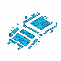 OEM 2021 Hyundai Ioniq Panel Assembly-Rear Floor Diagram - 65510-G2500