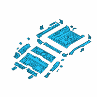 OEM 2017 Hyundai Ioniq Panel Assembly-Rear Floor Diagram - 65510-G2000