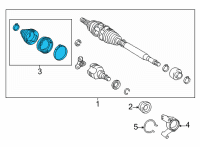OEM 2022 Toyota Corolla Cross Inner Boot Diagram - 04437-0R066