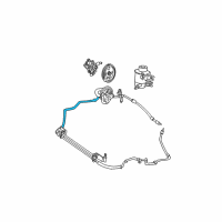 OEM 2000 Mercury Sable Lower Return Hose Diagram - F6DZ-3A713-EA