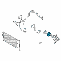 OEM 2020 Hyundai Tucson PULLEY Assembly-A/CON Compressor Diagram - 97643-K9000