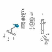 OEM 2018 Honda Odyssey Bracket, Right Front Compliance Diagram - 51390-THR-A00