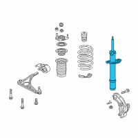 OEM 2020 Honda Odyssey Shock Absorber Unit, Right Front Diagram - 51611-THR-A92