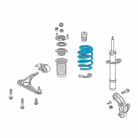 OEM 2022 Honda Odyssey Spring, Left Front Diagram - 51406-THR-A51