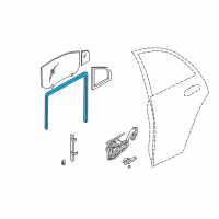 OEM 2004 Hyundai Elantra Run Assembly-Rear Door Window Glass LH Diagram - 83530-2D000