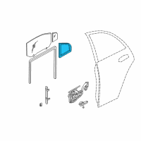 OEM 2003 Hyundai Elantra Weatherstrip Assembly-Rear Door F/Glass, LH Diagram - 83535-2D000