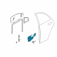 OEM 2003 Hyundai Elantra Rear Left Power Window Regulator Assembly Diagram - 83401-2D010