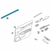 OEM 2017 Honda Civic Weatherstrip, L. FR. Door (Inner) Diagram - 72375-TBG-A01