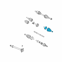 OEM Chevrolet Traverse Boot Kit, Front Wheel Drive Shaft Tri-Pot Joint Diagram - 19206497