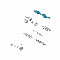 OEM 2011 Chevrolet Traverse Axle Assembly Diagram - 22796413