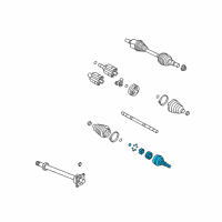 OEM 2013 Chevrolet Traverse Joint Asm-Front Wheel Drive Shaft Cv Diagram - 25940424