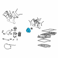 OEM 1994 BMW 530i Engine External Crank Pulley Vibe Dampner Diagram - 11-23-1-704-342