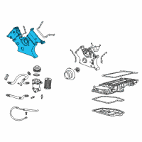 OEM 1994 BMW 530i Timing Case Cover, Top Diagram - 11-14-1-729-583