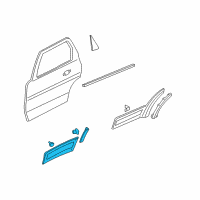 OEM 2004 Ford Escape Body Side Molding Diagram - YL8Z-78101A05-FAB